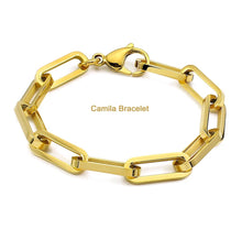 Load image into Gallery viewer, Camila Paperclip Removable Link Earrings in gold