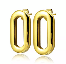 Load image into Gallery viewer, Gianna Oval Studs in gold