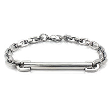 Load image into Gallery viewer, Celeste Oval Link Bar Bracelet in silver