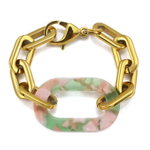Load image into Gallery viewer, Gianna Flor Oval Link Bracelet in gold