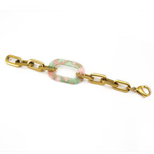 Load image into Gallery viewer, Gianna Flor Oval Link Bracelet in gold