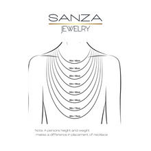 Load image into Gallery viewer, Sanza Jewelry Flor Azul Silver Carabiner Statement Necklace