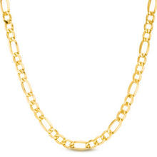 Load image into Gallery viewer, Sanza Jewelry Figaro Gold Chain 6mm and 4mm