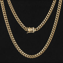 Load image into Gallery viewer, Sanza Jewelry Miami Cuban Link Chain Necklace Box Clasp Closure