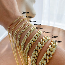 Load image into Gallery viewer, Sanza Jewelry Miami Cuban Link Chain Necklace Box Clasp Closure