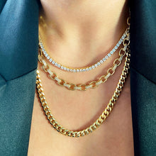 Load image into Gallery viewer, Sanza Jewelry Miami Cuban Link Chain Necklace Box Clasp Closure