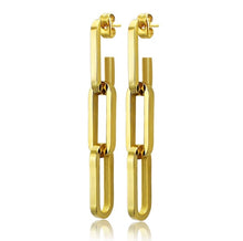 Load image into Gallery viewer, Camila Paperclip Removable Link Earrings in gold
