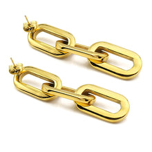 Charger l&#39;image dans la galerie, Gianna Oval Link Earrings in gold
