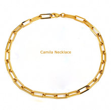 Cargar imagen en el visor de la galería, Camila Paperclip Removable Link Earrings in gold
