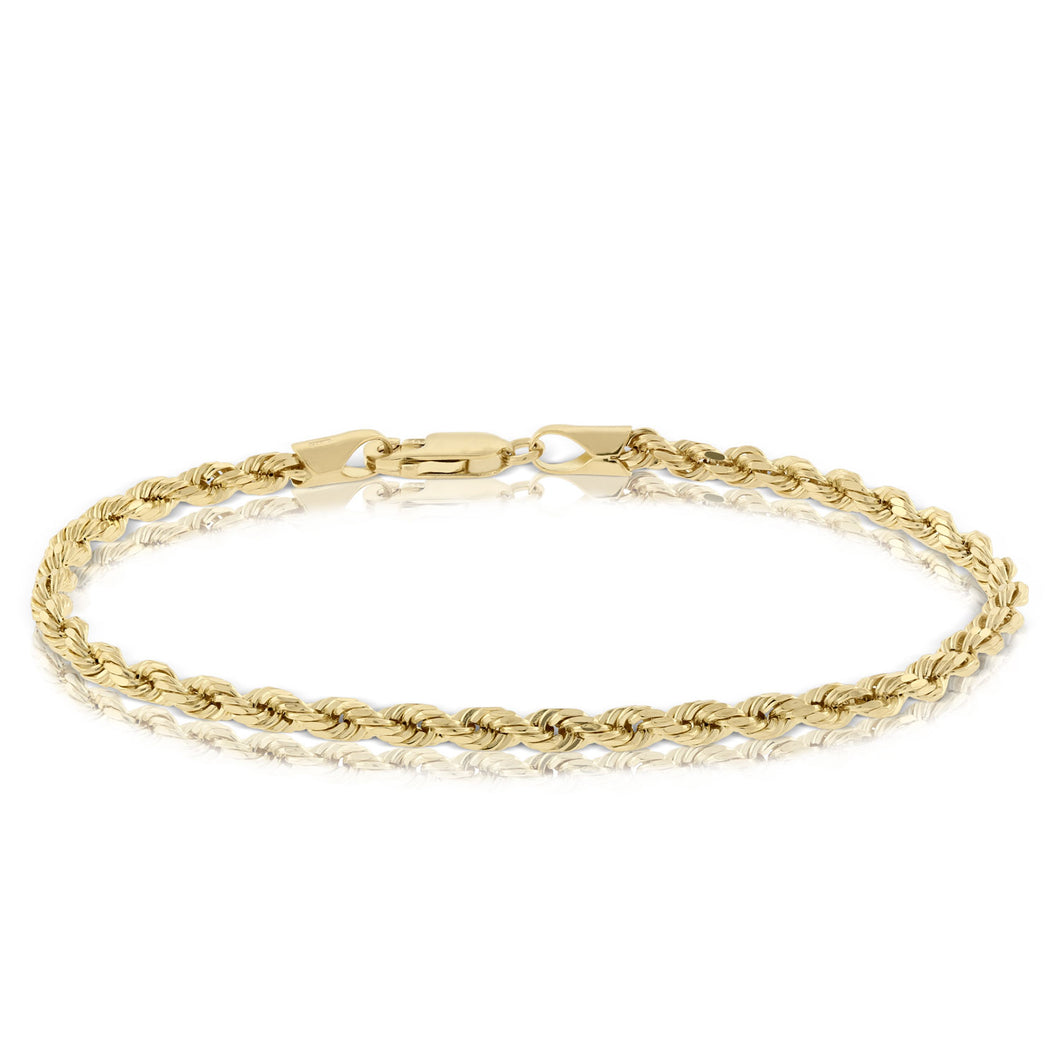 womens or mens Gold plated rope chain bracelet