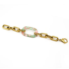 Load image into Gallery viewer, Gianna Flor Oval Link Bracelet in gold
