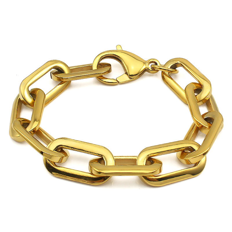 Gianna Oval Link Bracelet in gold