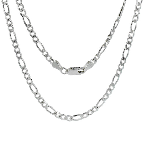 Figaro Chain 6mm & 4mm Silver