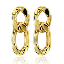 Load image into Gallery viewer, Gold Curb link earrings
