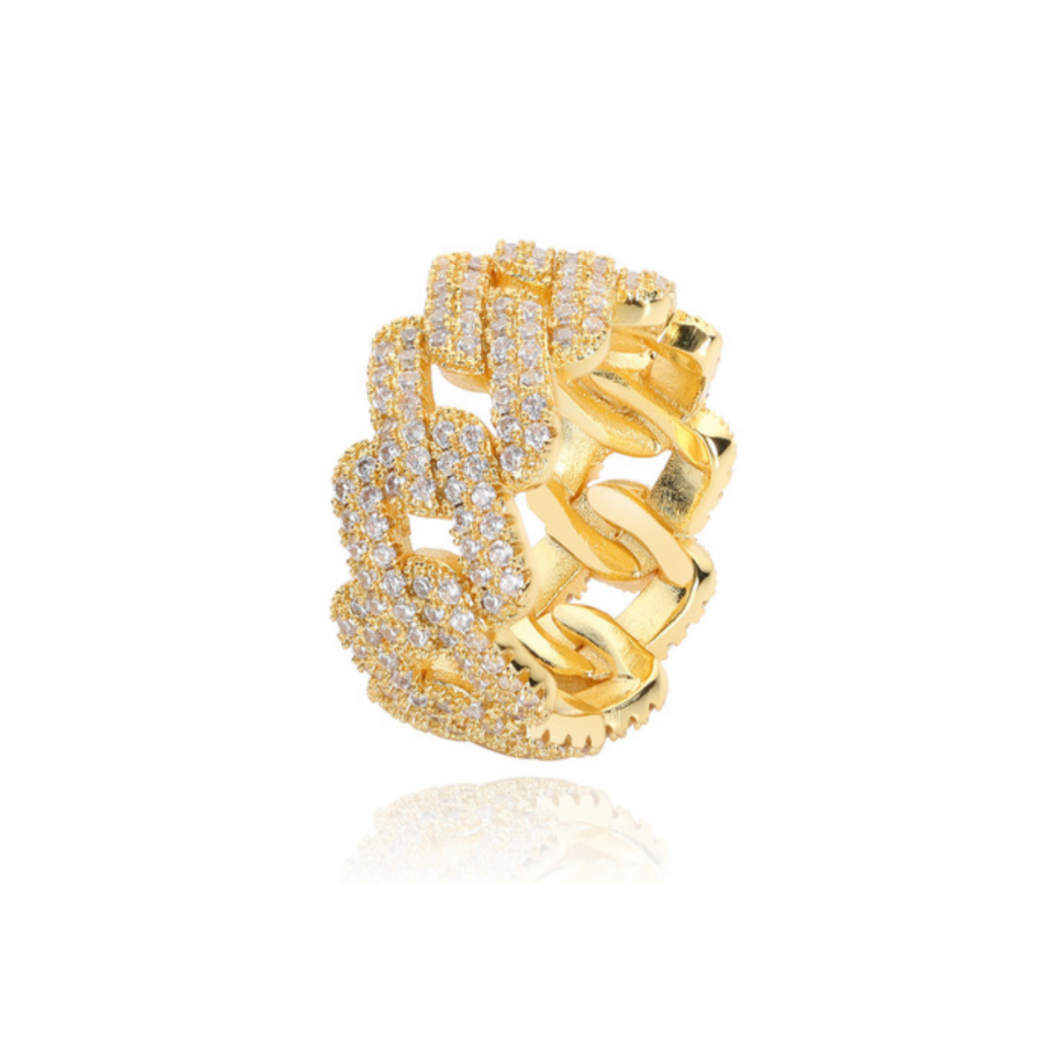 Miami Cuban Link Micro Pave Ring