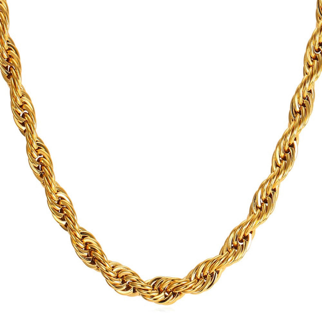 gold rope chain for men and women